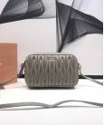 Сумка Miu Miu Matelassé Leather Bandoleer Bag Grey